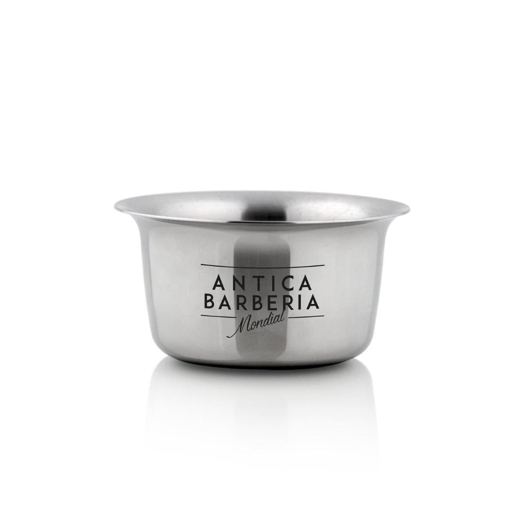 Lathering Bowl Mondial Professional US Steel Barberia – Stainless Barber Antica