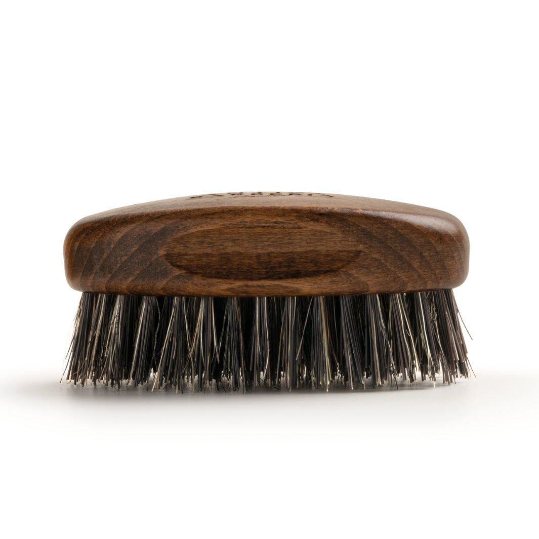 Beard Brush with Oval Wood Handle