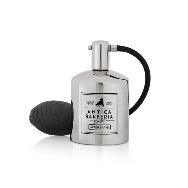 Antica Barberia Mondial in Mondial Fragrance Antica Aftershave Atomizer US – Chrome Barberia